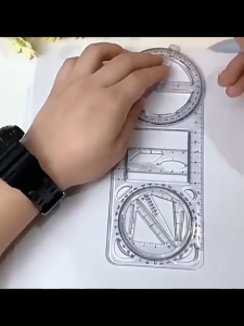 ICON Special stationery template for multi-functional geometric drawing rulers for junior high school and senior high school students