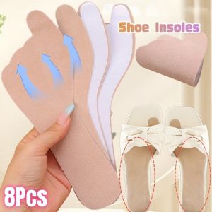 4Pairs Summer Sweat Absorbing Self-adhesive Non Slip Insoles Soft Comfortable Invisible Antibacterial High-heeled Shoe Sandals Shoe Pad Care Accessory