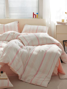 DOHIA | Color Woven Water Washed Cotton Simple Full Cotton Bedding Set