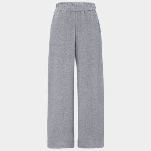 MY TENO | กางเกงขายาวทรงหลวมเอวยางยืดสีเทา ทรงลำลอง ทรงสปอร์ต แฟชั่น ฤดูใบไม้ผลิและฤดูใบไม้ร่วง สำหรับผู้หญิง แบรนด์ MY TENO