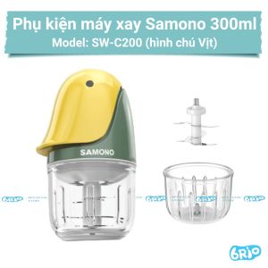 Phụ kiện thay thế của máy xay ăn dặm SAMONO  model SW-C200 (chú Vịt) (cối thủy tinh lưỡi dao 6..)