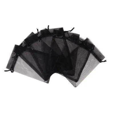 50/100 PCS Drawstring Mesh Bags Bundle Mouth Organza Bag Candy Jewelry Packaging Wedding Party Gift Bag Garden Fruit Storage Bag