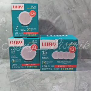 PAKET ISI 4 LUBY PAKET LBDL-207 LAMPU DOWNLIGHT PAKET LED PANEL LUBY BULAT INBOW DIBOBOK TRICOLOUR 7W 11W 15W LUBY LBDL207 PAKET