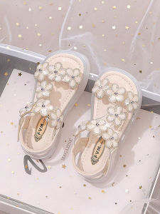 Princess Style Crystal Sandals Soft Bottom Childrens Shoes for Girls Summer New Arrival Waterproof PU Upgraded Version