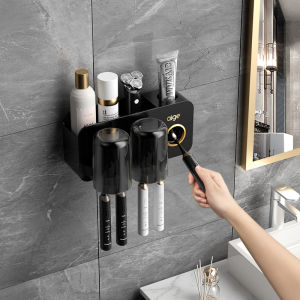AMU·PIGGY | Wall-mounted Toothbrush Dispenser Rack