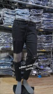 Quần jean NAM IN TRẮNG GỐI thời trang 1110 mẫu mới giãn tốt có size đại quần bò nam fome chuẩn LZ1