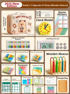 MINGZHUO | Primary Mathematics Educational Supplies Essential Practical Learning Set for Children
