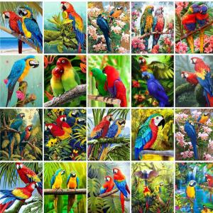 GATYZTORY 40×50 cm Frame DIY Paint by numbers Handpainted Canvas painting Parrot Animals Painting by numbers For adults Home dec