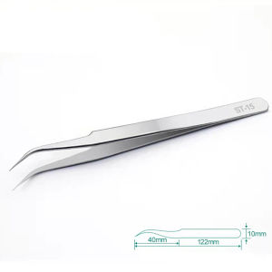 1/5PCS Watch Hands Installation Work Tweezers Straight Elbow Handle Stainless Antistatic High HardnessTweezers Watchmaker Tool