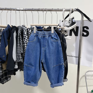 Loose Casual Denim Jeans for Boys Baby Fashionable Spring Autumn All-Match Long Pants Cotton Material Comfortable Fit