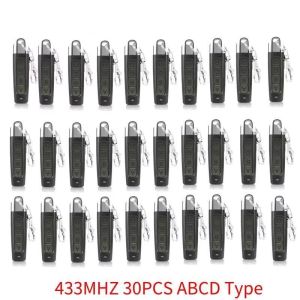 10/30PCS Remote Control 433MHz Car Key Garage Door Gate Opener Remote Control Duplicator Clone Cloning Code 4-Button Transmitter