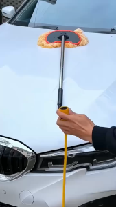 【จัดส่งภายใน 24 ชั่วโมง】 แปรงล้างรถ แปรงล้างรถพร้อมสายยาง แปรงทำความสะอาดรถยนต์ ต่อกับสายยาง ด้ามยาว70cm Stainless Steel Stardard Mop Rod