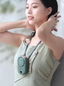 Mini Fan Portable Neck Hanging Fan Rechargeable Silent Fan 3 Speeds Adjustable Small Handheld Fan