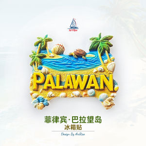 Bảng Từ Hình Đảo Palawan 3D Trang Trí Nhà Quà Tặng Du Lịch Đồ Trang Trí Từ Tính Cho Tủ Lạnh