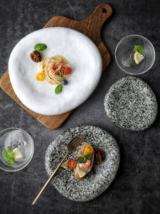 Bát Cạo Thịt Kiểu Nhật Bằng Gốm Không Đều Bát Tráng Men Cổ Điển Bát Ăn Sáng Kiểu Châu Âu Bát Ăn Thịt Bò Bát Tráng Men Hình Thoi