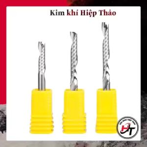Mũi phay CNC dao cắt cnc gỗ mdf xoắn 1 me lưỡi thân 2 3 4 6 mm MCCNC-XV-TQ