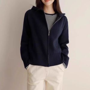 PEIXI | Long Sleeve Hooded Soft Knit Cardigan