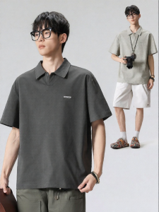 Wood soon | Retro Loose Summer Polo T-shirt