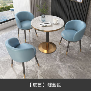 Modern Minimalist Reception Table And Chair Set for Tea Shop Sales Office round Wooden Dining Table with Chairs Home Furniture