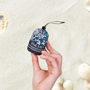 กระเป๋าใส่ของแบบพับได้สไตล์เดนิมจาก POLYBYE ดีไซน์ดั้งเดิม กระเป๋าใส่ของขนาดเล็ก กระเป๋าถือผ้าใบสีเขียวแบบยั่งยืนสำหรับการเดินทาง