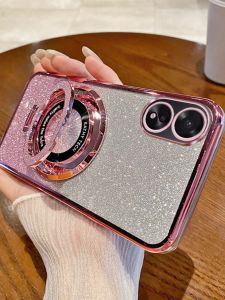 Oppo A38 4G Silicone Phone Case Anti-fall Desktop Version A18 4G Overseas Edition Protective Cover Gradient Sparkle CPH2591 Creative CPH2579