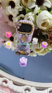 TASBIH DIGITAL LINGKAR BLING BLING COVER  BUNGA PUTIH AESTETIC