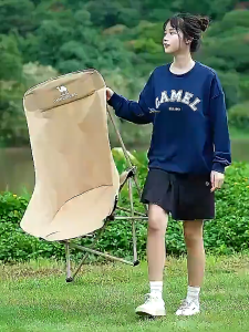 3H Kerusi Bulan Lipat Outdoor Camping Chair Mini Kerusi Picnic Hiking Beach Foldable Moon Chair