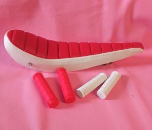 Sedel Bananaseat Lowrider Merah Putih Garis