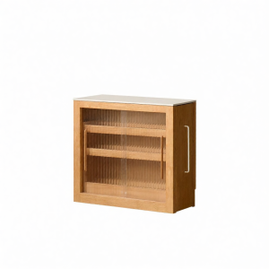 WEISHA | Solid Wood Dining Sideboard Storage Cabinet Stone Slab