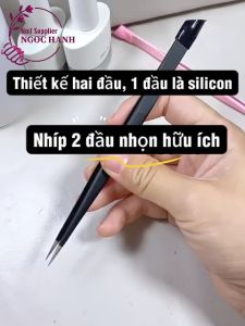 Nhíp đầu nhỏ gắn đá gắn decal sticker dán móng 2 đầu nhíp nail đầu cong đầu thẳng - D021