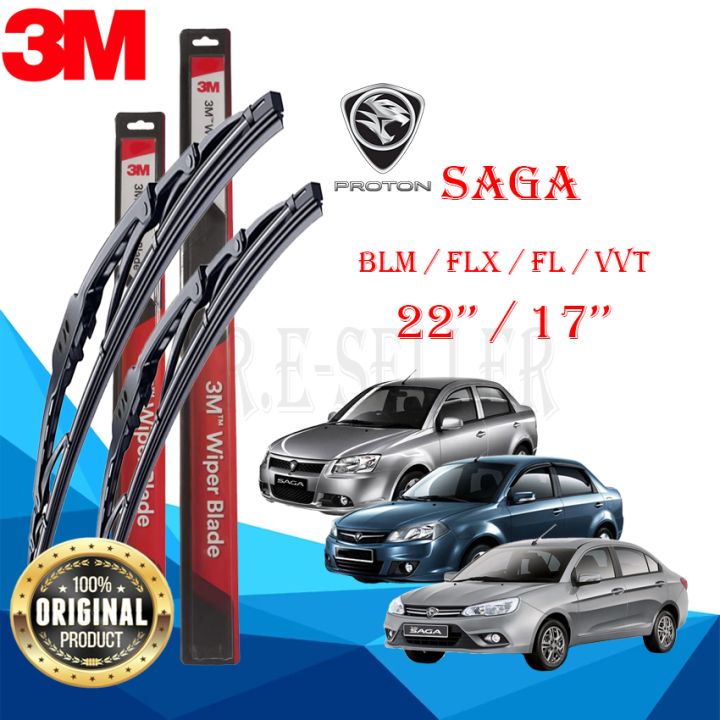 3M Wiper blade (Original) Proton Saga BLM FL FLX VVT (22''&17