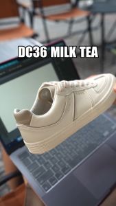 New Arrivals | Giày Da Sneaker Nam Nữ DC36 MILK TEA DINCOX Shoes Đế Bằng