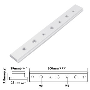 200MM T-track T-Slider Bar Miter Fixture Woodworking T-Slot Miter Track JigAluminum T Slot Miter Sliding Bar M6 M8 Slide Slab