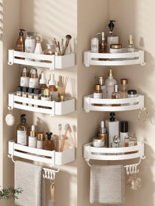 Kệ Nhà Tắm Nổi Bằng Nhôm Treo Tường 1/2/3 Tầng Tắm Nhà Bếp Giá Đựng Đồ-Tiết Kiệm Không Gian Phụ Kiện Phòng Tắm