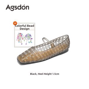 Agsdon | Hollow Crystal Jellified Ladies Breathable Summer Shoes