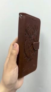 Ốp Điện Thoại Da Động Vật 3D Cho Xiaomi 14T 13T 12T 11T 10T 15 14 13 12 11 10 9 A3 A2 Lite Max - Vỏ Gập Có Khe Đựng Thẻ Và Chức Năng Làm Giá Đỡ