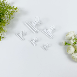 SAMOYED BLCL-E022 Klip / Penjepit / Jepitan Kertas Akrilik Transparan / Transparent Acrylic Paper Binder / Bulldog Clip 22 mm
