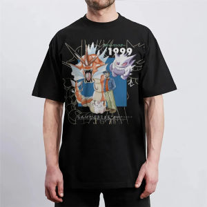 Bandai | Pokemon T-shirt Mens Pure Cotton Casual Round Neck T-shirt Short Sleeve Clothing Summer Fashion Sports Casual Short Sleeve Tee