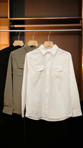 Áo Sơ Mi Đũi Túi Đắp Nam LADOS-8164 Mát Mềm Rũ Basic Dễ Phối Đồ Phong Cách Công Sở Dạo Phố Thanh Lịch