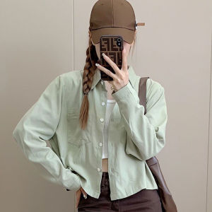 Fashionable Sweet Gentle Pure Cotton Shirt Womens Spring and Autumn New Arrival Silm Casual Loose Fancy Coat Top