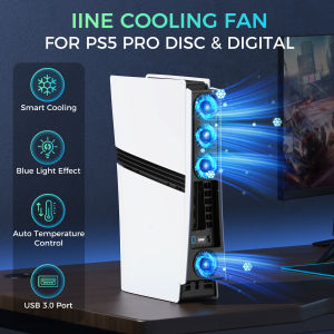 IINE PS5 Pro Cooling Fan for PS5 Pro Disc & Digital 2-Speed Fan & Auto Control & Smart Cooling