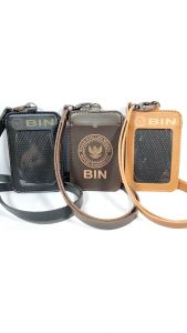 Tempat Id Card BIN Kulit / Id Card Holder Bin Gantung / nametag bin kulit