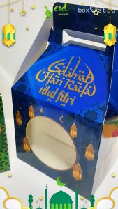 Dus Kotak Box Kue Kering Lebaran Idul Fitri - Isi 2 BL-1 (HIJAU) (5 pcs)