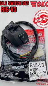 OKO YAMAHA R15 V3 HANDLE SWITCH SUIS TANGAN SUIZ HORN SWITCH SIGNAL STARTER LIGHT SWITCH KIRI KANAN LEFT RIGHT