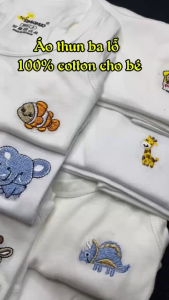 COMBO 3 Áo ba lỗ trắng chất mát cho bé trai/ gái (7-28kg)