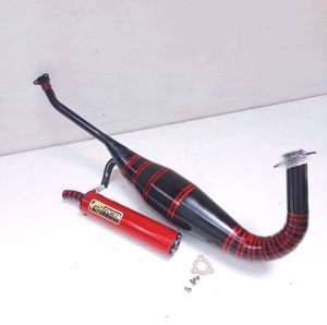 knalpot NINJA 2TAK R RR SS BELANG HITAM MERAH
