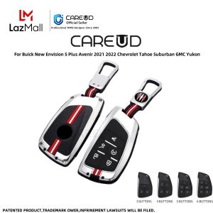 Car Key Full Cover Case Shell Holder For Buick New Envision S Plus Avenir 2021 2022 Chevrolet Tahoe Suburban GMC Yukon