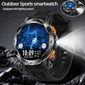 5ATM LED Flashlight Smart Watch Men 100+ Sports Modes Health Monitor Man Watches Bluetooth Call Men Smartwatches For Android ios