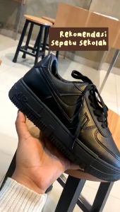 [TEBUS MURAH] Sepatu Sneakers Fashion Wanita DF 66 Sepatu Sekolah Hitam Putih Terlaris