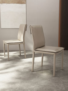 Italian Normcore Genuine Leather Latex Dining Chair For Home Backrest Study Chair Simple and Light Luxury Stool Restaurant Designer Italy